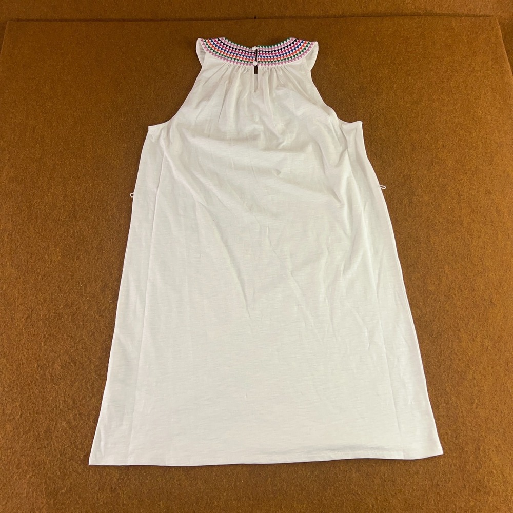 Boden Womens Size 10 White Eleni Embroidered Neckline Cotton Dress NWT *No Belt* - Picture 6 of 12